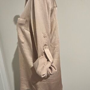 Express Beige Long Sleeve Shirt